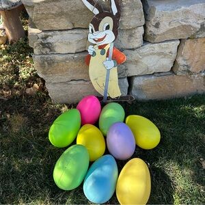 Vtg Easter Eggs Egg Blow Mold lot of 9 Grand Venture 1998 & General Foam Plastic